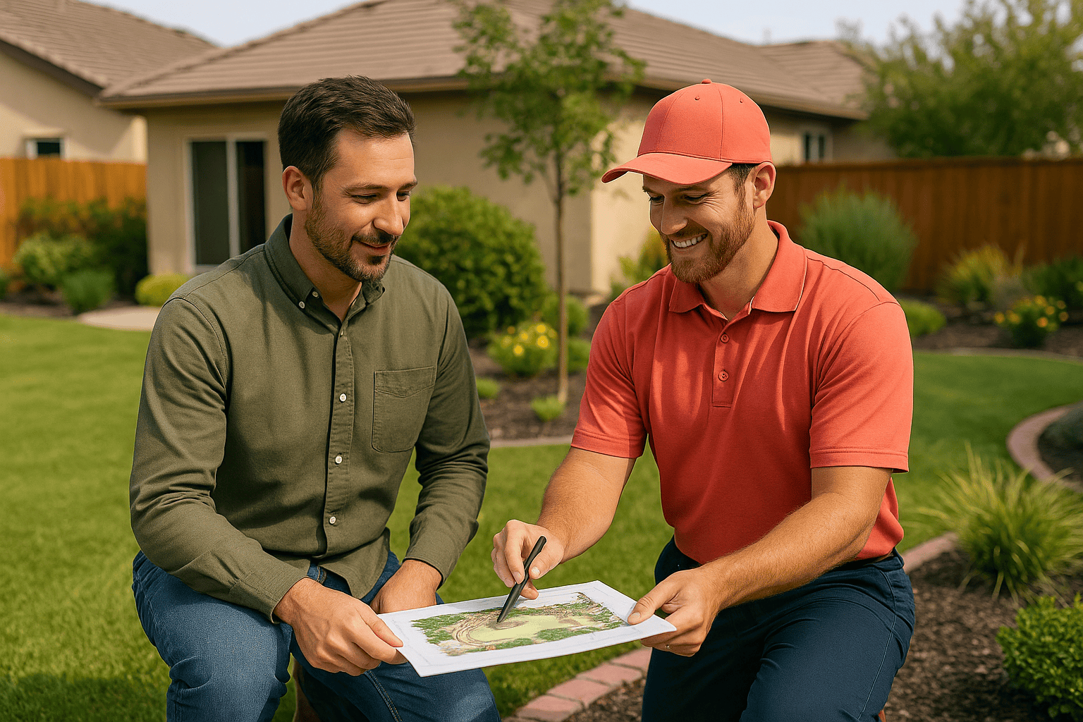 Beautiful landscaped garden