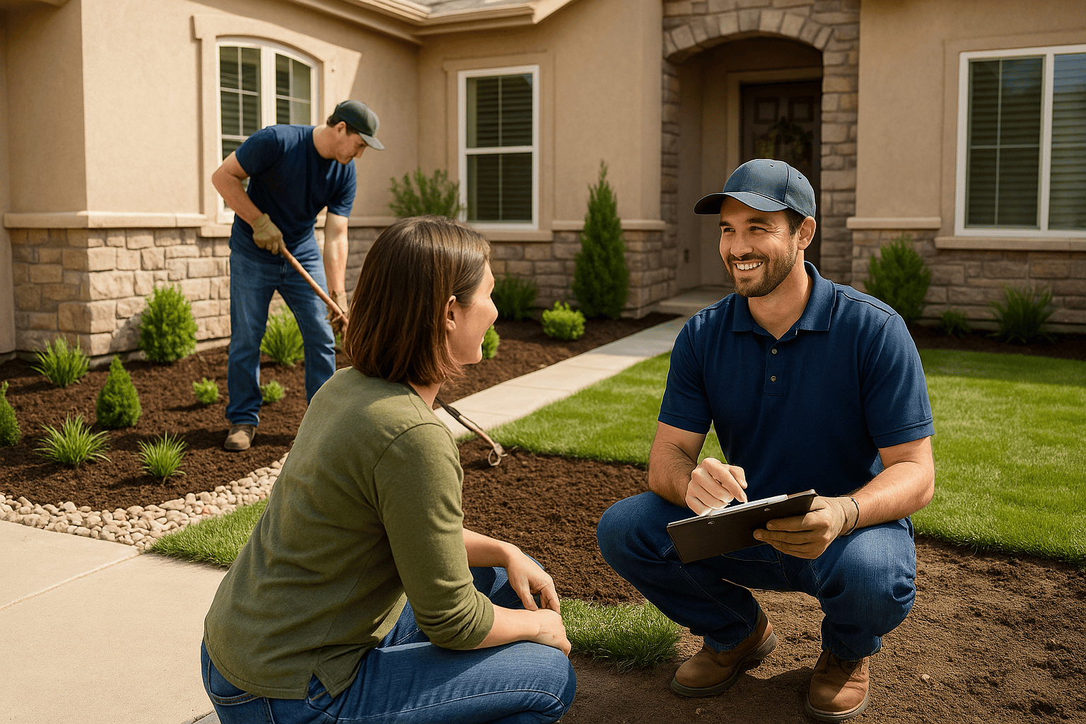 Beautiful landscaped yard