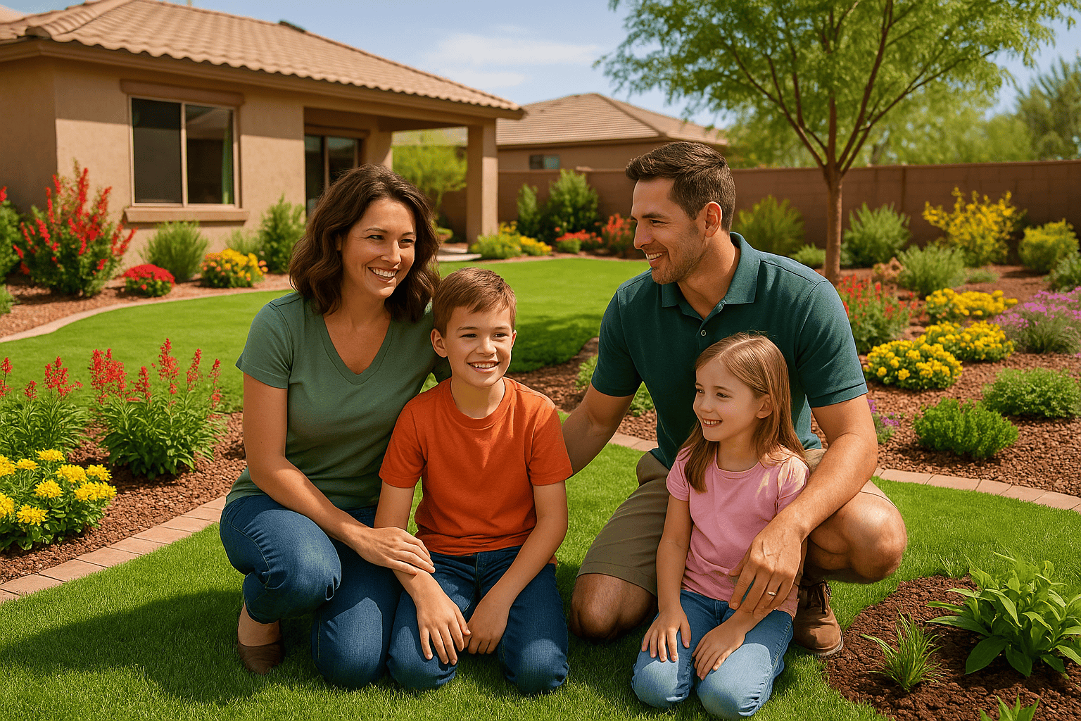 Professional landscaping work